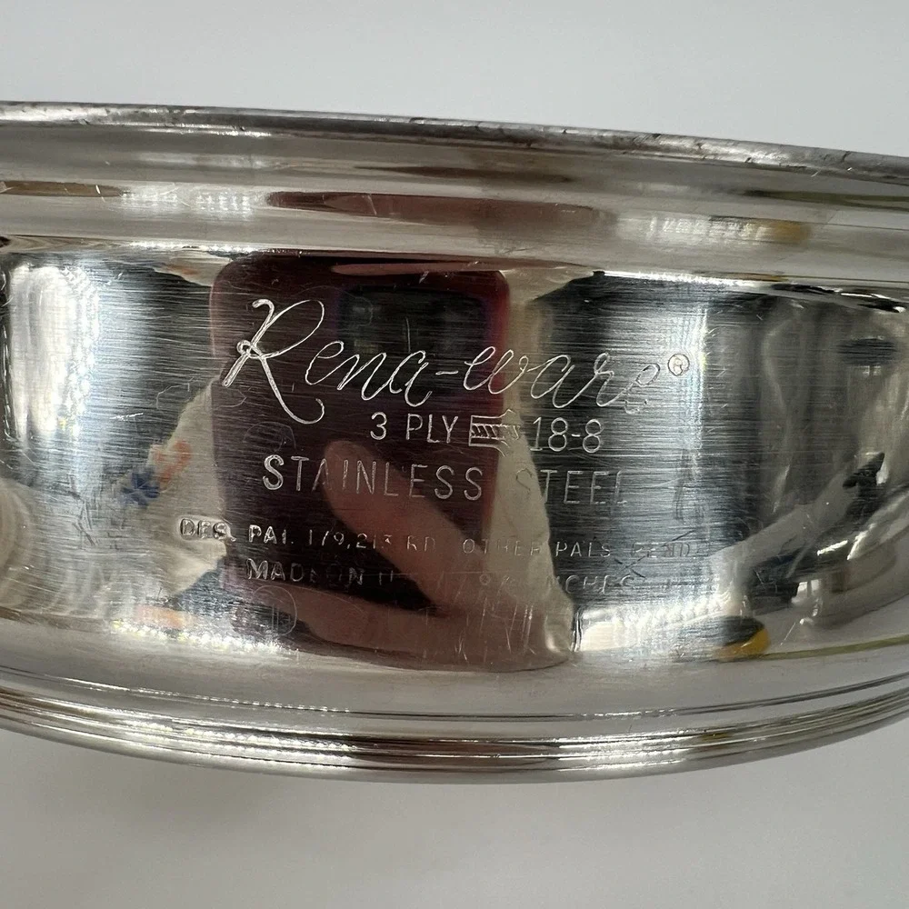 Vintage Rena-Ware 11 Inch Skillet Pan 18/8 SS Made In‎ USA